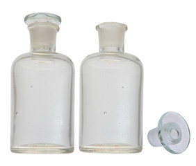 a beautiful pharmacy bottle on a white background