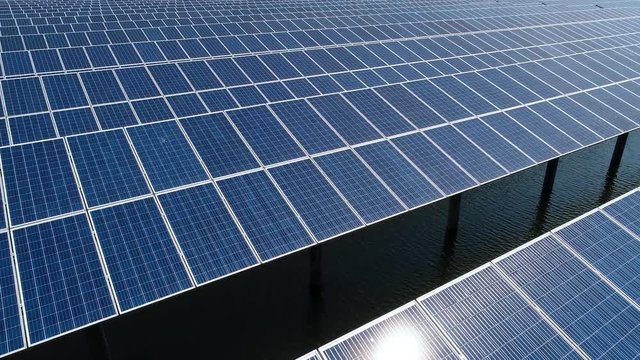 solar power station, photovoltaic panels, aerial photography