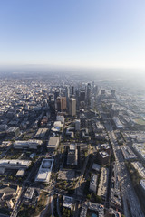 Fototapeta na wymiar Los Angeles Downtown Towers Afternoon Aerial