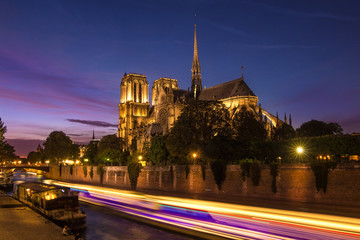 Fototapeta premium Notre-Dame, Paris, at night