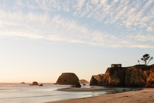 Stunning Northern California beach at sunset