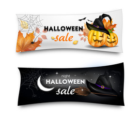 Halloween banner set