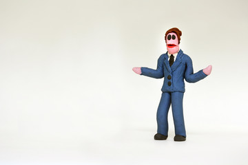 Speaking plasticine man