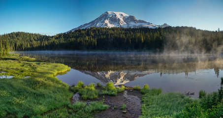 Mt Rainier at Reflection Lakes Sunrise © nat693