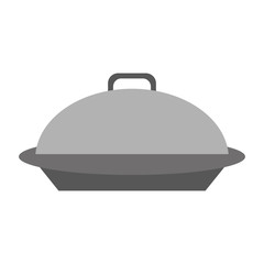 tray or covered platter icon image vector illustration design 