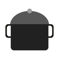 Obraz premium big pot kitchenware icon image vector illustration design 