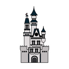 Obraz premium big white castle icon image vector illustration design 