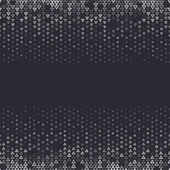 Obraz premium Vector halftone abstract background, black white gradient gradation. Geometric mosaic triangle shapes monochrome pattern. Simple backdrop design