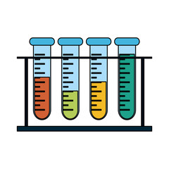 test tubes science icon image vector illustration design 
