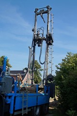 Baugrunderkundung mit einem Bohrwagen