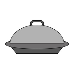 tray or covered platter icon image vector illustration design 