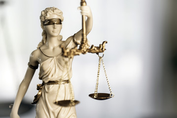 Legal law concept image. The Statue of Justice - lady justice or Iustitia  - 169610446