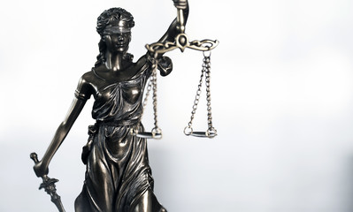Legal law concept image. The Statue of Justice - lady justice or Iustitia  - 169610478