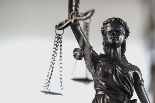 Legal law concept image. The Statue of Justice - lady justice or Iustitia 