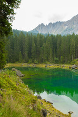 Fototapeta na wymiar Lake of Carezza, Dolomites, South tirol