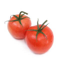 two tomato isolated on the white background