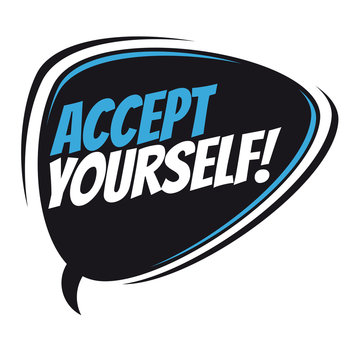 accept yourself vector speech balloon