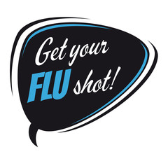 get your flu shot speech balloon