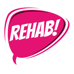 rehab retro speech balloon