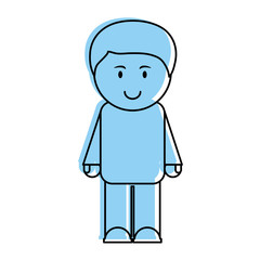 boy happy child icon image vector illustration design  blue color