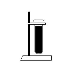 test tube science icon image vector illustration design  black and white