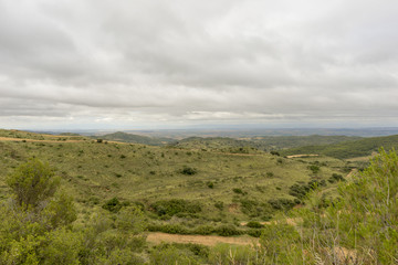 Landscape near Ujue in the province of Navarra, Spain