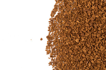 Pile of instant coffee grains