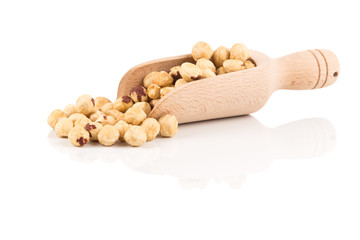 Closeup view of hazelnuts