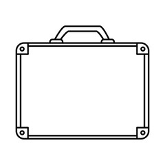 business briefcase icon image vector illustration design  black line