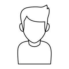 Obraz na płótnie Canvas man avatar portrait icon image vector illustration design black line