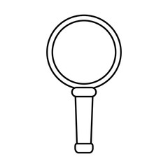 magnifying glass icon image vector illustration design  black line