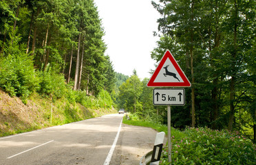 Achtung Wildwechsel 