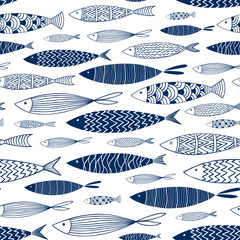 Seamless pattern of ornamental fish 2