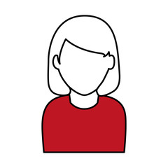 woman avatar portrait icon image vector illustration design 