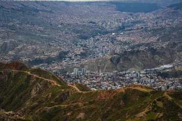 Ciudad de La Paz desde la Muela del Diablo