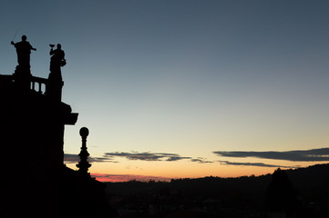 Silhouette of statues