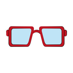 squared sunglasses icon image vector illustration design 