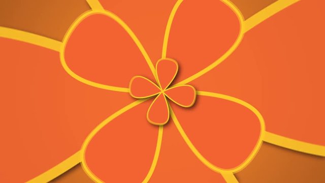Abstract background with retro flowers. Modern backdrop. Seamless loop