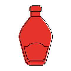 liquor bottle icon image vector illustration design  red color