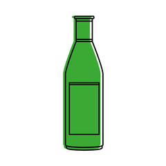 liquor bottle icon image vector illustration design  green color
