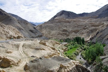 Fototapeta na wymiar Landscape in Lamayuru in Ladakh, India