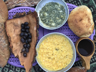 natural breakfast table