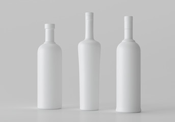 Mockup Blank 3d illustration Alcohol Bottle, copyspace.