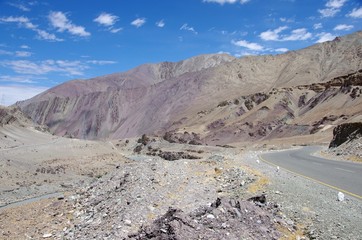 Landscape between Lamayuru and Leh in Ladakh, India