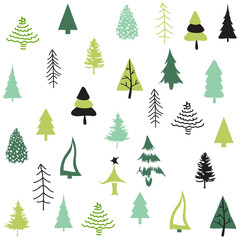 Seamless natural ornament on the Christmas theme