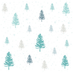 Obraz premium Winter christmas forest