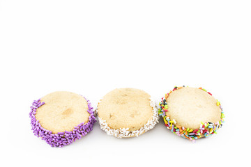 Three alfajores.