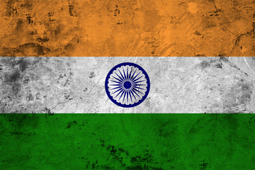 Fototapeta na wymiar Flag of the India close up