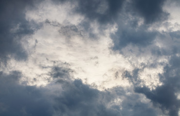 storm cloud after raining