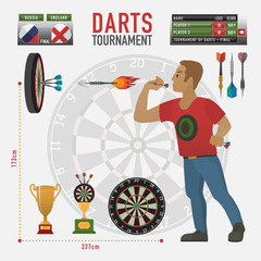 Set of darts items and elements in vector.
